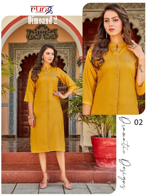 Rung Diamond 2 Beautiful Festive Kurti